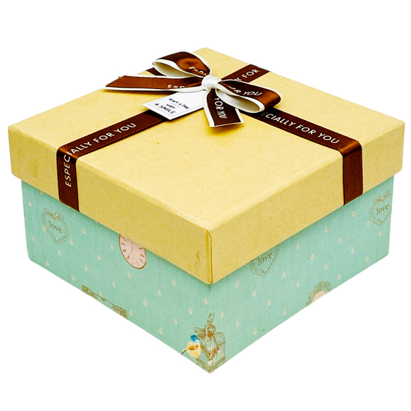 Hộp Quà Cao Cấp Có Nơ - Nắp Rời - Size 14 x 14 x 8 cm - Linh Lan V1408ORI-V1 - Mẫu 12