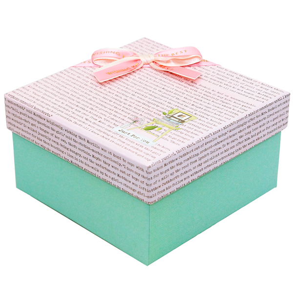 Hộp Quà Cao Cấp Có Nơ - Nắp Rời - Size 14 x 14 x 8 cm - Linh Lan V1408ORI-V1 - Mẫu 7