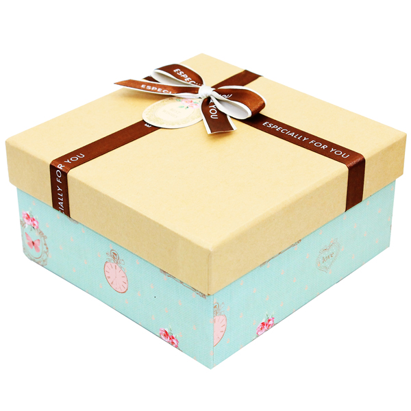 Hộp Quà Cao Cấp Có Nơ - Nắp Rời - Size 16 x 16 x 8 cm - Linh Lan V1608ORI-V2 - Mẫu 8