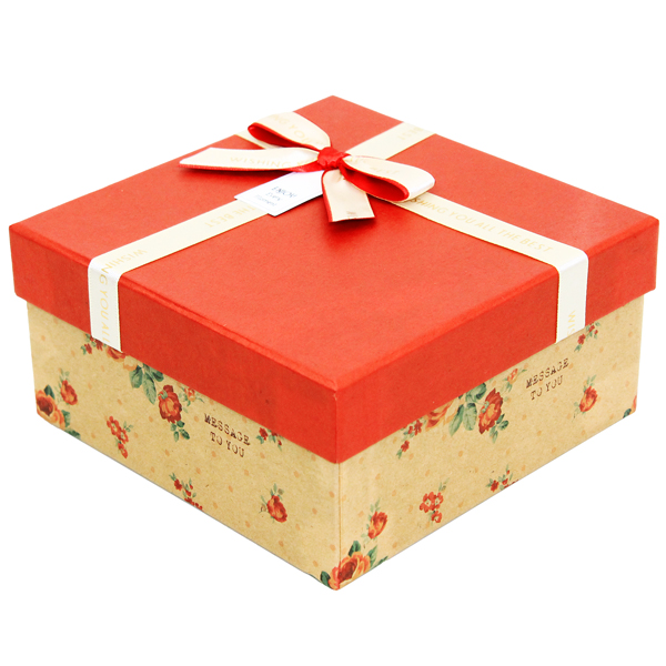 Hộp Quà Cao Cấp Có Nơ - Nắp Rời - Size 16 x 16 x 8 cm - Linh Lan V1608ORI-V2 - Mẫu 9
