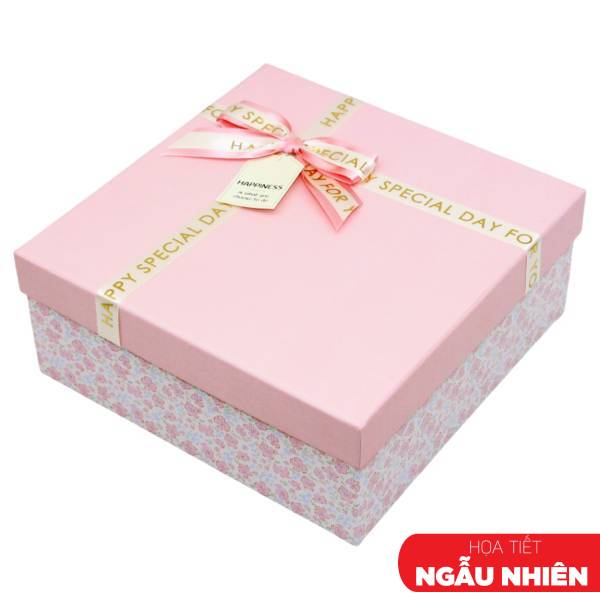 Hộp Quà Cao Cấp Có Nơ - Nắp Rời - Size 18 x 18 x 9 cm - Linh Lan V1809ORI-V2 - Mẫu 17 (Nắp Hộp Ngẫu Nhiên)