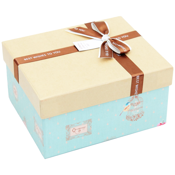 Hộp Quà Cao Cấp Có Nơ - Nắp Rời - Size 17 x 14 x 9 cm - Linh Lan N171409ORI-N1 - Mẫu 15