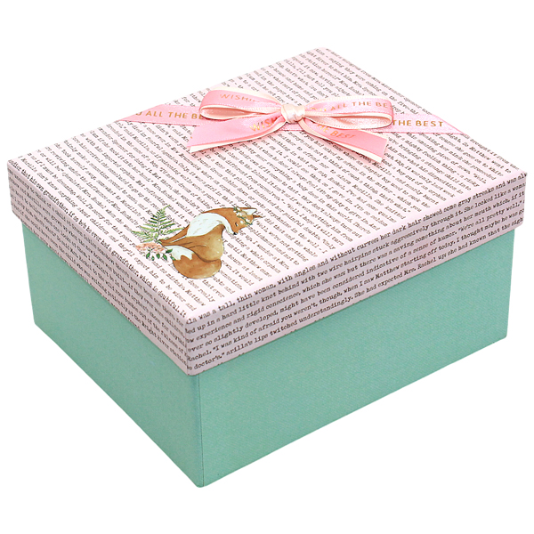Hộp Quà Cao Cấp Có Nơ - Nắp Rời - Size 17 x 14 x 9 cm - Linh Lan N171409ORI-N1 - Mẫu 17