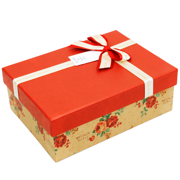 Hộp Quà Cao Cấp Có Nơ - Nắp Rời - Size 22 x 16 x 8 cm - Linh Lan N221608ORI-N3 - Mẫu 8