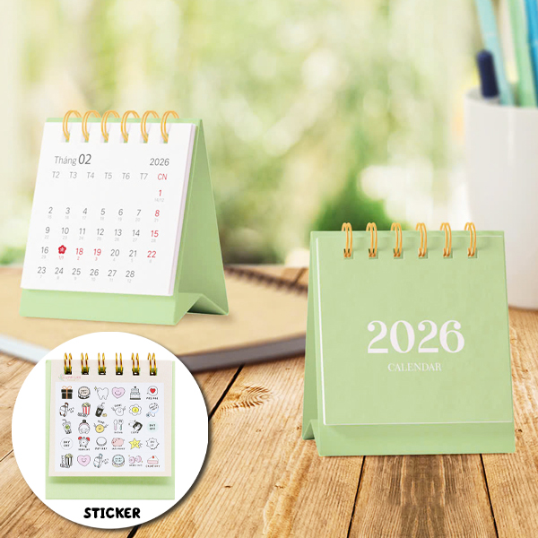 Lịch Bàn Teen Mini 2026 - Size XS - Linh Lan - Mẫu 3
