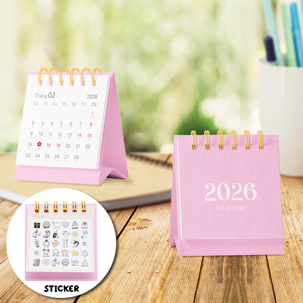 Lịch Bàn Teen Mini 2026 - Size XS - Linh Lan - Mẫu 4