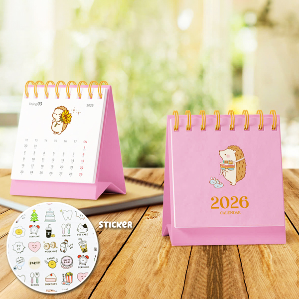 Lịch Bàn Teen Mini 2026 - Size S - Linh Lan - Mẫu 1
