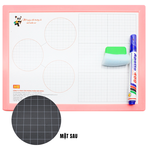 Bảng Bộ 2 Mặt Hán Minh A4 - Hán Minh DCHS-011 - Màu Hồng