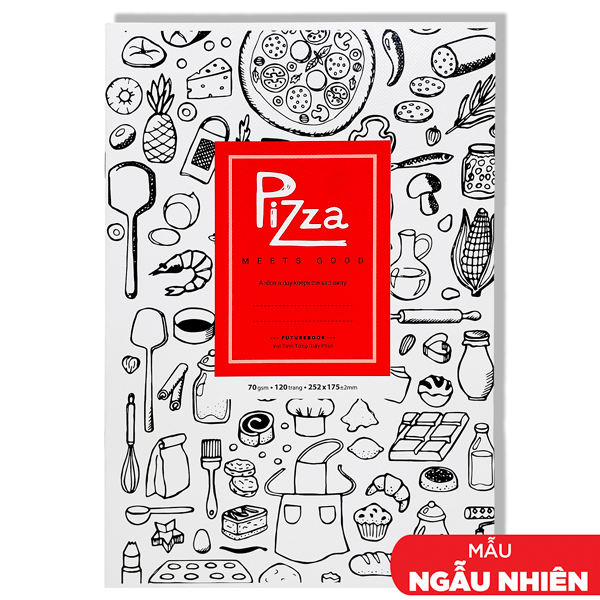 Tập Học Sinh Pizza B5 - Kẻ Ngang - 120 Trang 70gsm - futurebook DK-233 (Mẫu Bìa Giao Ngẫu Nhiên)
