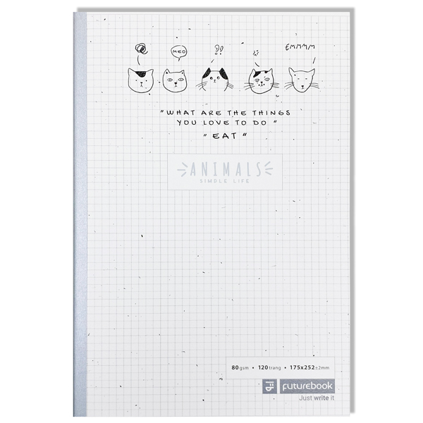 Tập Học Sinh Animal B5 - Kẻ Ngang - 120 Trang 80 gsm - futurebook DK-303 (Mẫu Bìa Giao Ngẫu Nhiên)