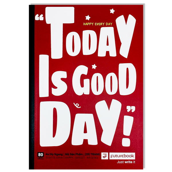 Tập Sinh Viên Good Day B5 - Ô Ly Ngang - 200 Trang 80gsm - futurebook DG-322 - Màu Đỏ Đô