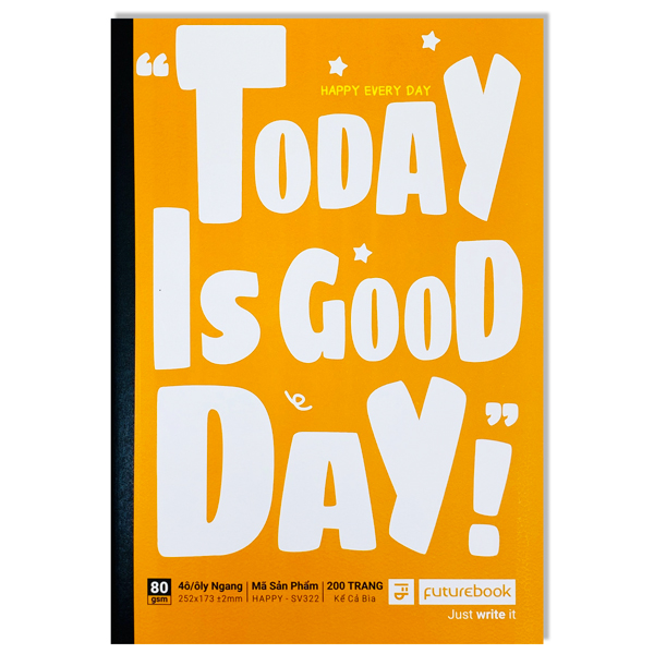 Tập Sinh Viên Good Day B5 - Ô Ly Ngang - 200 Trang 80gsm - futurebook DG-322 - Màu Cam