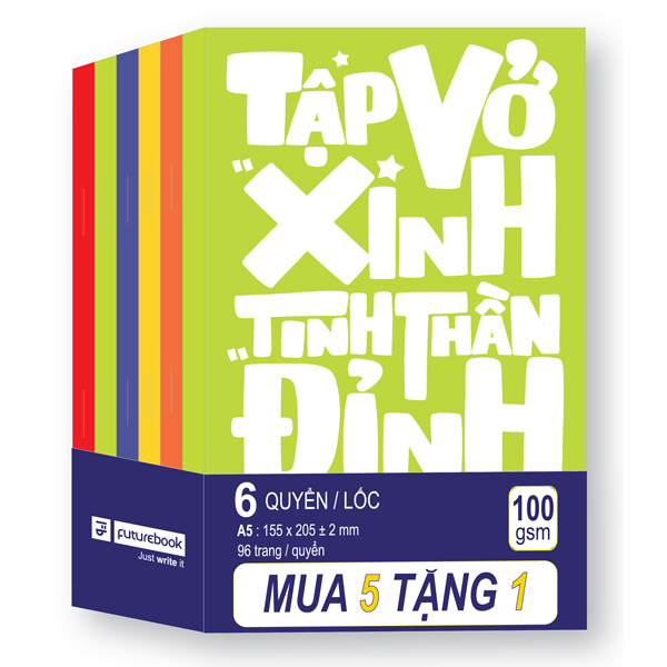 [MUA 5 TẶNG 1] Tập Học Sinh Vở Xinh A5 - 4 Ô Ly - 96 Trang 100gsm - futurebook (Mẫu Bìa Giao Ngẫu Nhiên)