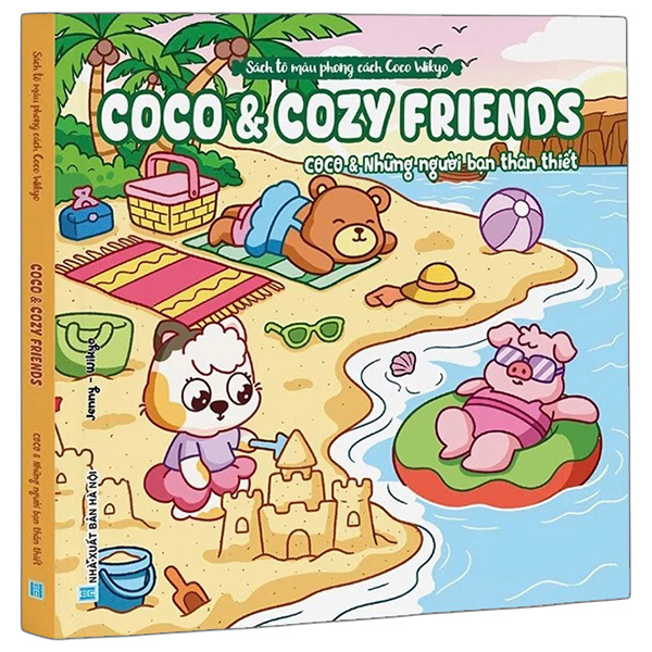 Sách Tô Màu Phong Cách Coco Wikyo - Coco Và Cozy Friends - Coco Và Những Người Bạn Thân Thiết