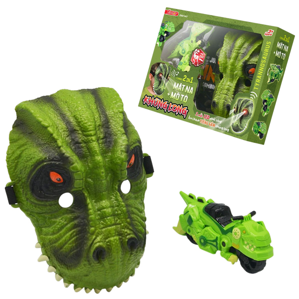 Đồ Chơi Mặt Nạ Khủng Long Kèm Mô Tô Biến Hình Tyrannosaurus 2in1 - Firstar DK81447