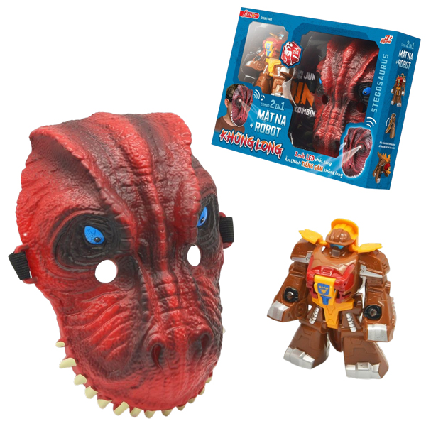 Đồ Chơi Mặt Nạ Khủng Long Kèm Robot Biến Hình Stegosaurus 2in1 - Firstar DK81448