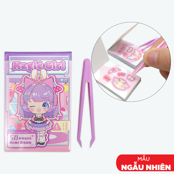Trò Chơi Bóc Dán Sticker Mini - Cô Gái Mianmian Đáng Yêu - XM2504-1A/B (Mẫu Sản Phẩm Giao Ngẫu Nhiên)