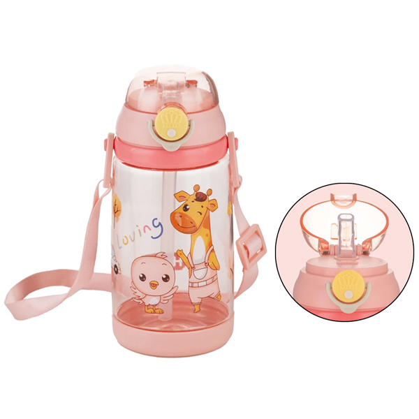 Bình Nước Học Sinh 450 ml - Hokori 0081 - Màu Hồng