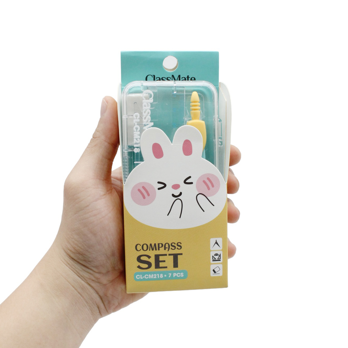 Compa Classmate Bộ Compa 7 Món - Bút Chì Kim Hình Thỏ - ClassMate CL-CM218 - Màu Xanh ...