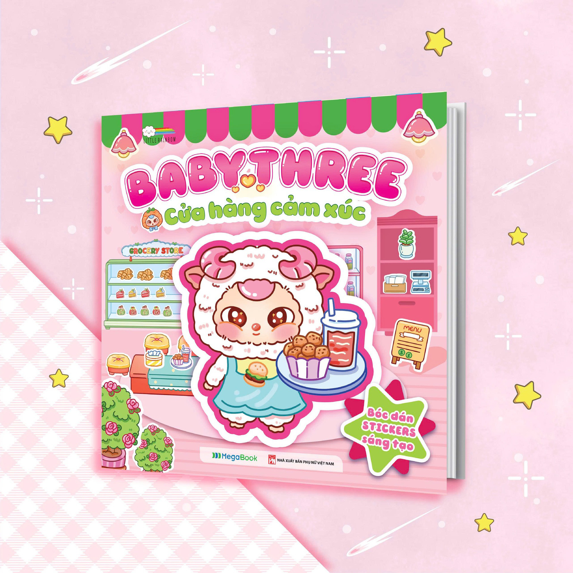 [Phiên chợ sách cũ] Baby Three - Cửa Hàng Cảm Xúc - Bóc Dán Stickers Sáng Tạo