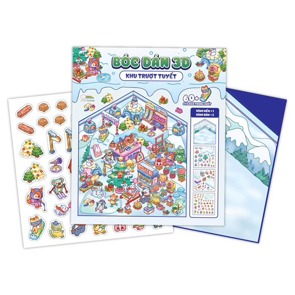 Sách Bóc Dán 3D - Khu Trượt Tuyết - Little Rainbow