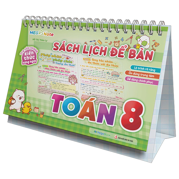Sách Sách Lịch Để Bàn - Tra Cứu Nhanh Kiến Thức Hàng Ngày - Toán 8 - Lý Nhân