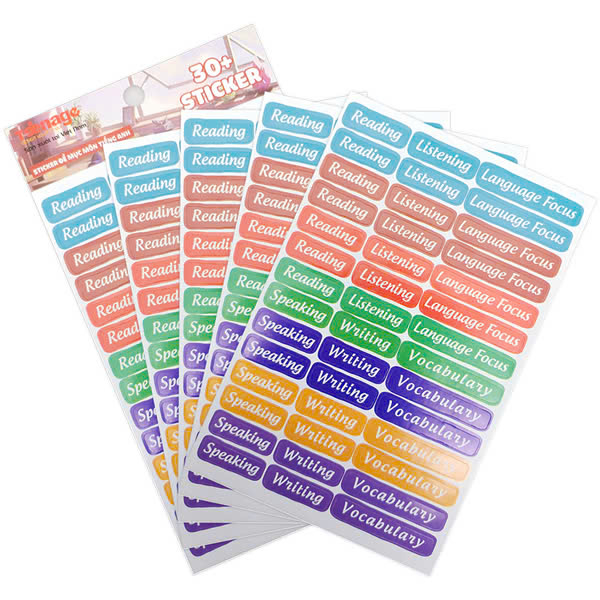 Sticker Đề Mục Môn Học - Teenage DM-03 - Môn Anh Văn (5 Tờ/Xấp)