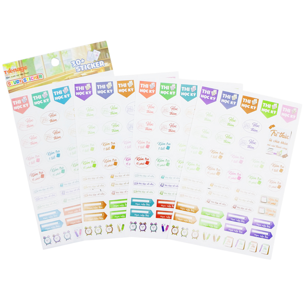 Study Sticker - Teenage SS-01 (4 Tờ/Xấp)