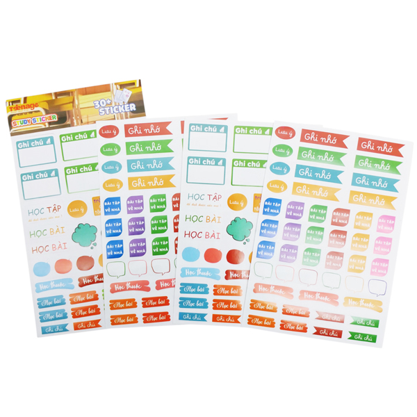 Study Sticker - Teenage SS-02 (4 Tờ/Xấp)