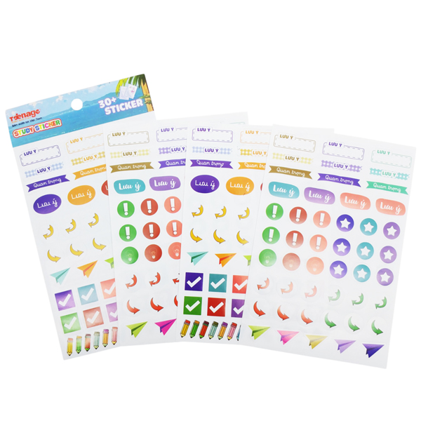 Study Sticker - Teenage SS-03 (4 Tờ/Xấp)