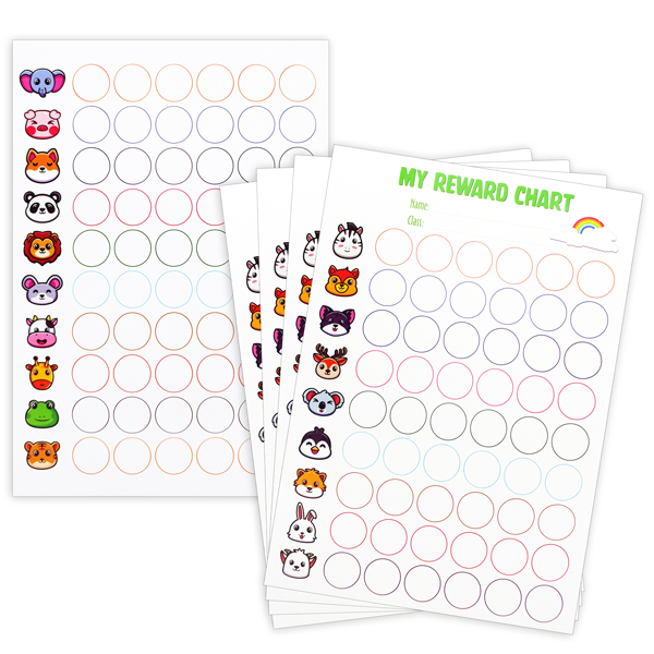 Phiếu Tích Điểm Sticker Khen Thưởng A4 - Teenage KT-01 (5 Tờ/Xấp)