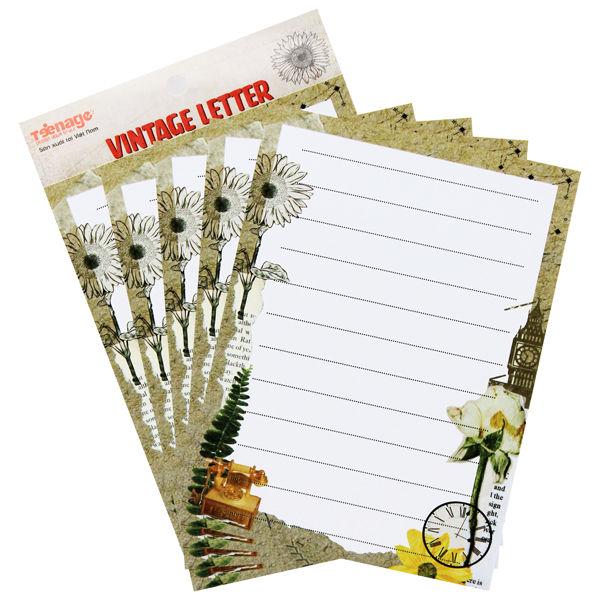 Vintage Letter - Teenage VL-09 (5 Cái/Túi)