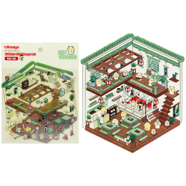 Bộ 30 Sticker MiniScape 3D - Teenage MS-06