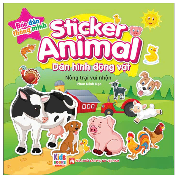 Sách Sticker Animal - Dán Hình Động Vật - Nông Trại Vui Nhộn - Minh Vũ