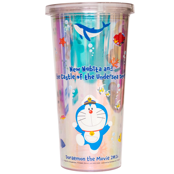 Ly Nhựa Doraemon 2 Lớp 590ml - Phiên Bản Movie 2026