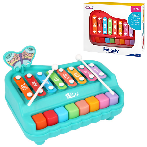 Đồ Chơi Đàn Xylophone - Piano 8 Âm Butterfly - Baoli 1905#B - Màu Xanh Dương