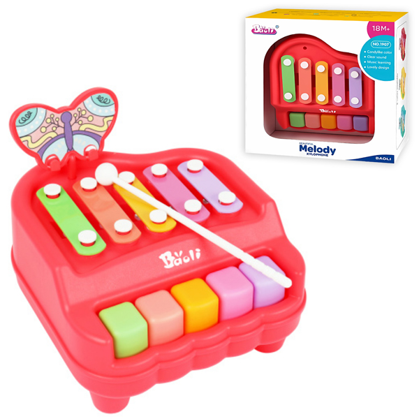 Đồ Chơi Đàn Xylophone - Piano 5 Âm Butterfly - Baoli 1907#R - Màu Đỏ