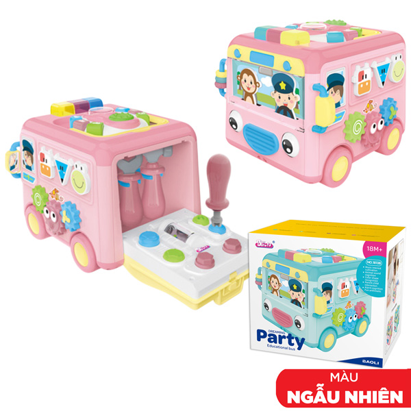 Đồ Chơi Xe Buýt Giáo Dục - Baoli 1813 (Mẫu Màu Giao Ngẫu Nhiên)