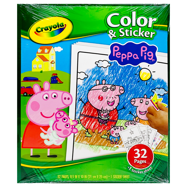 Bộ Tranh Tô Màu Kèm Sticker - Crayola 047078 - Pepa Pig (32 Trang)