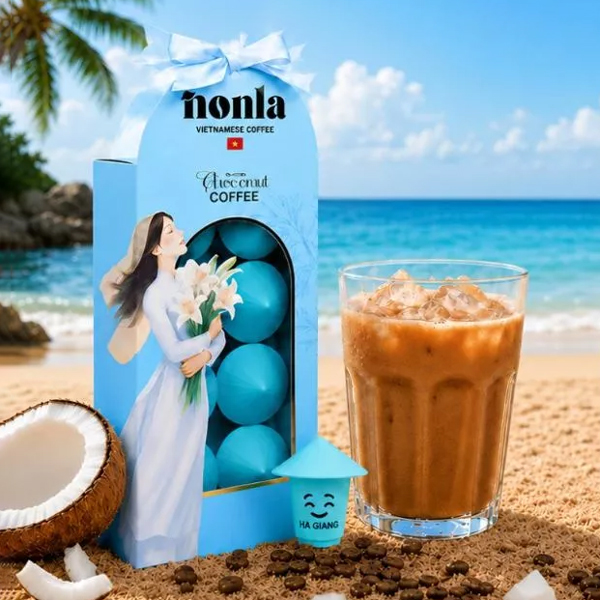 Hộp 8 Viên Cà Phê Vị Sữa Dừa - Nonla Coffee