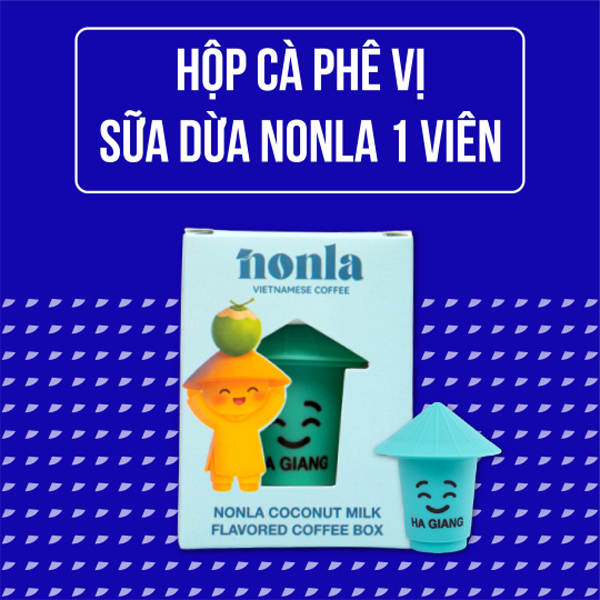 Hộp 1 Viên Cafe Vị Sữa Dừa - Nonla Coffee