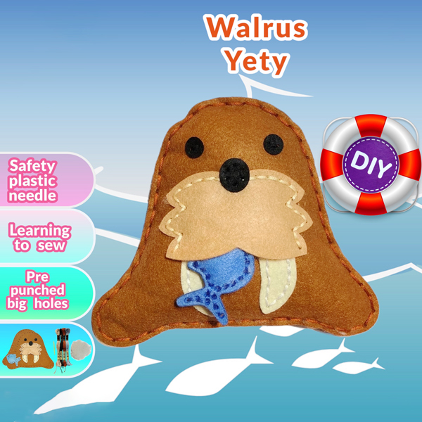 Bộ Đồ Chơi Thủ Công Craftoi - Tự Làm Thú Nhồi Bông - Walrus Yety