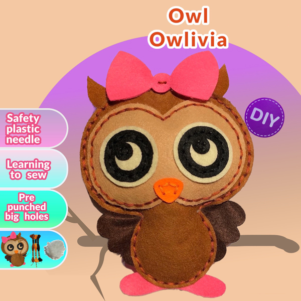 Bộ Đồ Chơi Thủ Công Craftoi - Tự Làm Thú Nhồi Bông - Owl Owlivia