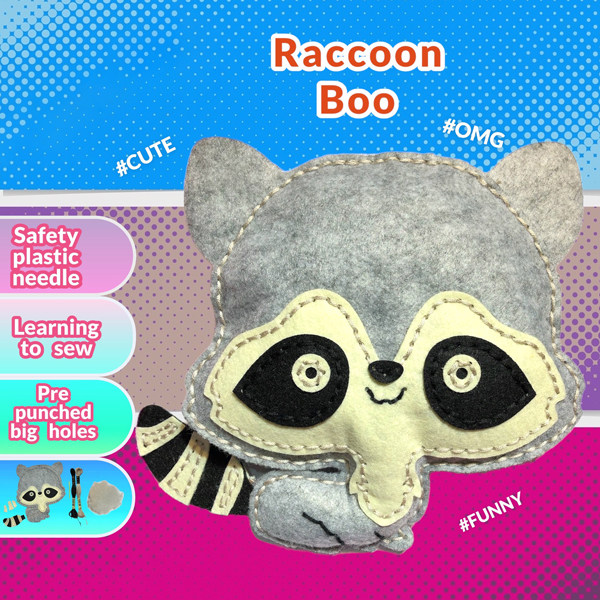 Bộ Đồ Chơi Thủ Công Craftoi - Tự Làm Thú Nhồi Bông - Raccoon Boo