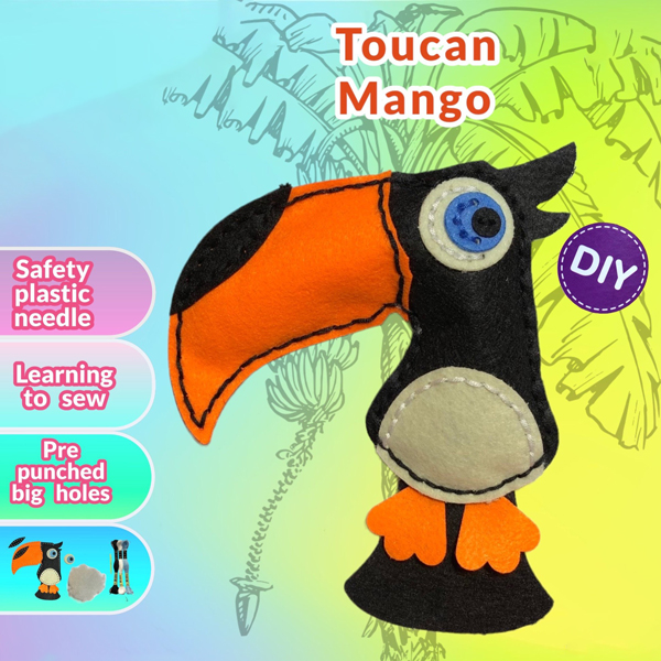 Bộ Đồ Chơi Thủ Công Craftoi - Tự Làm Thú Nhồi Bông - Toucan Mango