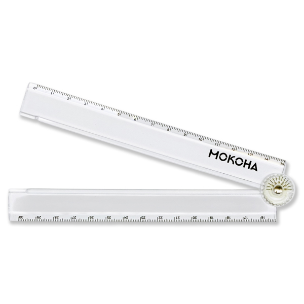 Thước Kẻ Gập Gọn Trong Suốt 30 cm - Mokoha M-FR001