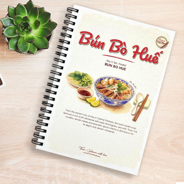 Sổ Lò Xo A5 - Taste Of Việt Nam - Kẻ Ngang - 170 Trang 70gsm - Space Art - Bún Bò Huế