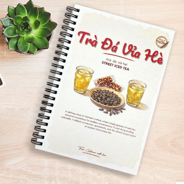 Sổ Lò Xo A5 - Taste Of Việt Nam - Kẻ Ngang - 170 Trang 70gsm - Space Art - Trà Đá Vỉa Hè