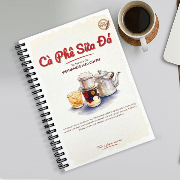 Sổ Lò Xo A6 - Taste Of Việt Nam - Kẻ Ngang - 170 Trang 70gsm - Space Art - Cà Phê Sữa Đá