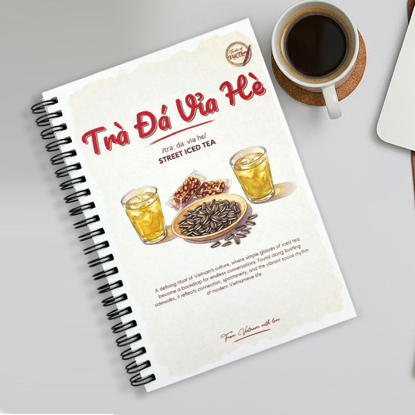 Sổ Lò Xo A6 - Taste Of Việt Nam - Kẻ Ngang - 170 Trang 70gsm - Space Art - Trà Đá Vỉa Hè
